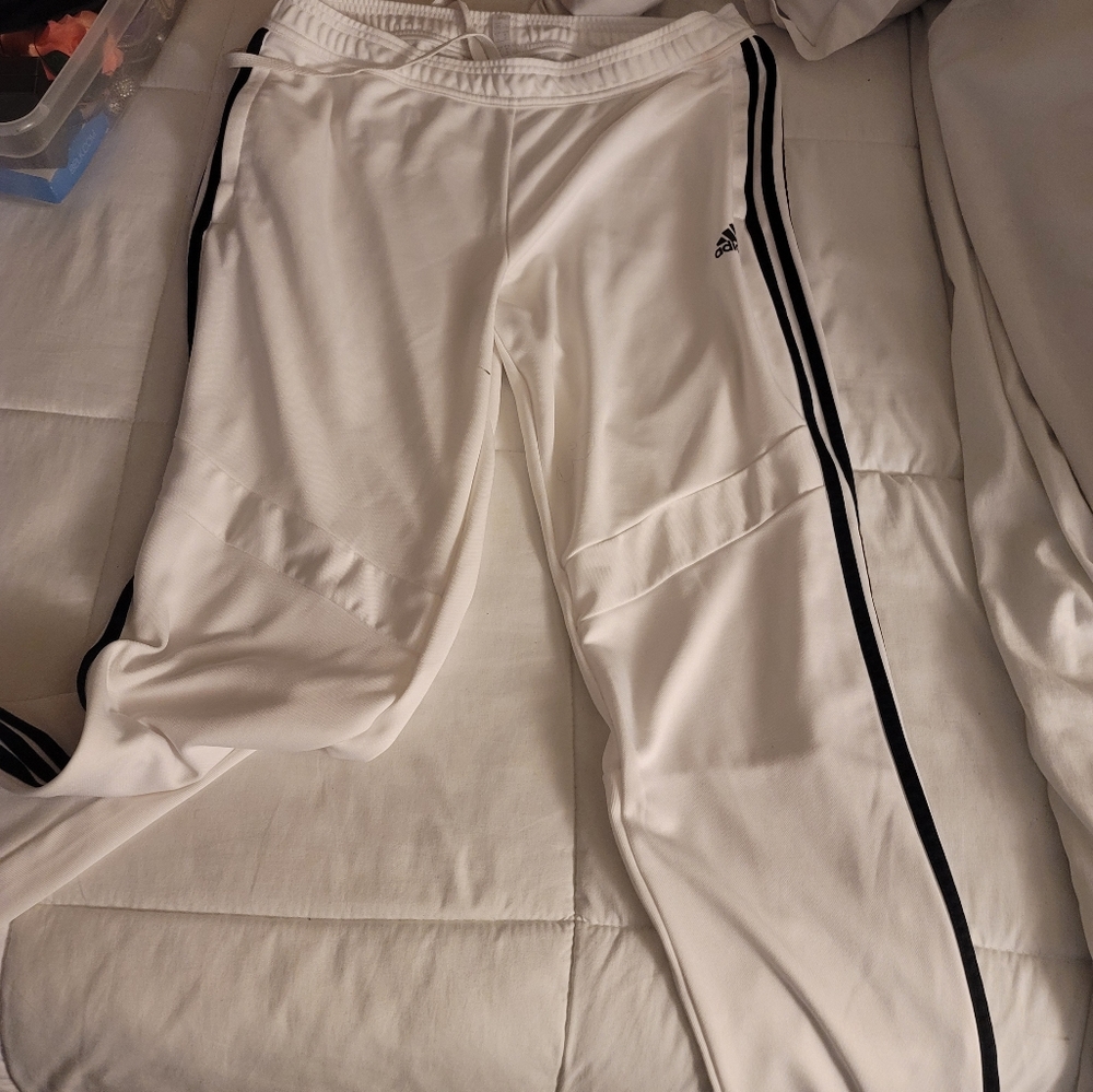 Adidas Womens White Tiro19 ClimaCool Soccer Training Pants